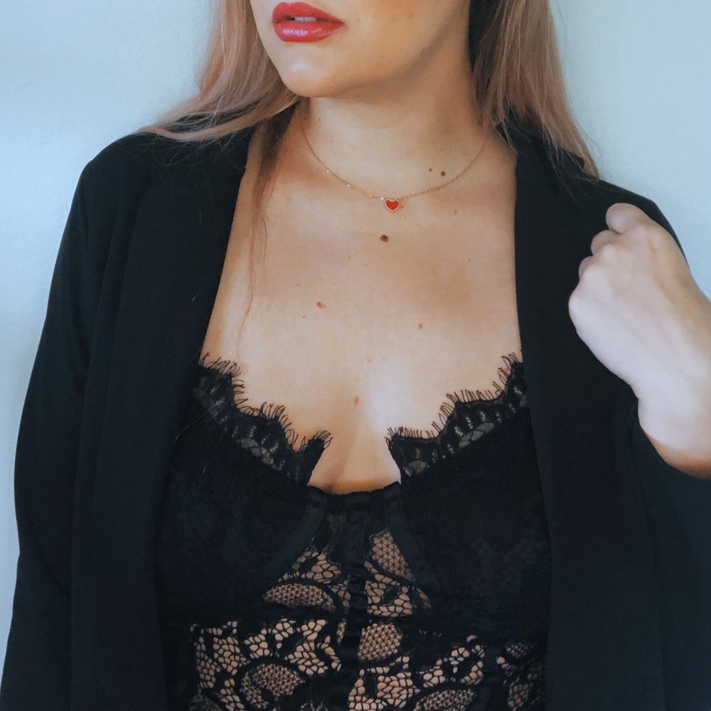 NEW Reversible Mini Heart Gold Necklace